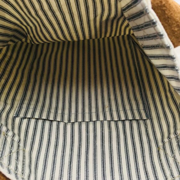 Grainsack Tote Bag, Leather Crossbody Strap, Vintage, Reclaimed Feedsack, Sugar - Picture 6 of 6